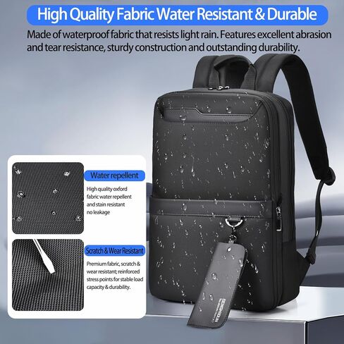 Travel Laptop Backpack for Men Business Backpack Expandable Fits 15.6-inch Laptop Waterproof Durable Computer Backpack for Business Travel Work Office College Daily Use in Saudi Arabia