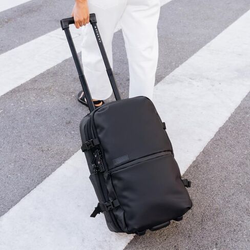 Pro Max Vacuum Rolling Backpack with Vacuum System and Charging Port, Carry On Luggage with Vacuum Seal Bag, Wheels, TSA Lock, Travel Suitcase with Vacuum Compression Bag for 17" Laptop in Saudi Arabia