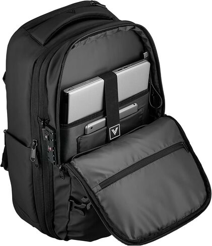 Pro Max Vacuum Rolling Backpack with Vacuum System and Charging Port, Carry On Luggage with Vacuum Seal Bag, Wheels, TSA Lock, Travel Suitcase with Vacuum Compression Bag for 17" Laptop in Saudi Arabia