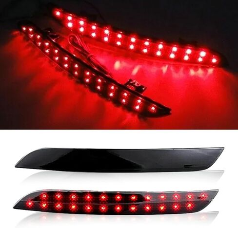 2pcs Rear Bumper Reflector LED Brake Light for BMW 5 Series F10 F11 F18 520i 530i 528i 535i 550i 535D xDrive 2014-2016 Smoke Lens in Saudi Arabia