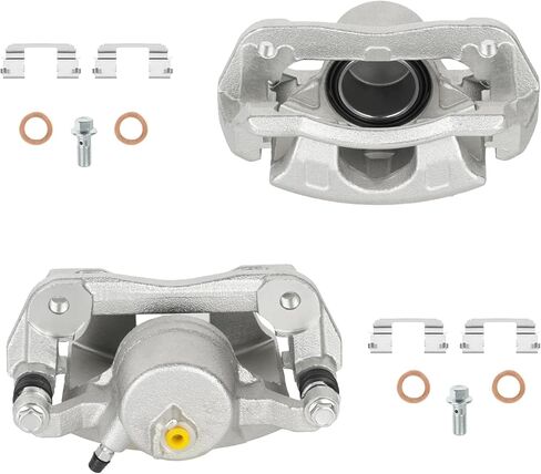 Front Disc Brake Caliper Assembly with Bracket fit for 2003-2017 Honda Accord, 2013-2021 Civic, 16 CR-Z, 2013-2015 Acura ILX, 2013-2014 Fit, Front Right/Left Caliper Set with 2PC, 19-B2660 19-B2661 in Kuwait