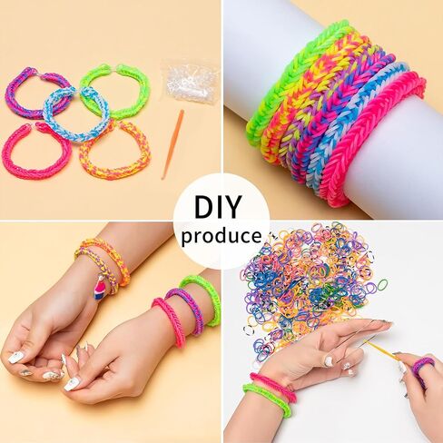 24 Colors Rubber Band Bracelet Kit, Bracelet Making Kit for Art and Craft, Rubberband Bracelets kit in Saudi Arabia