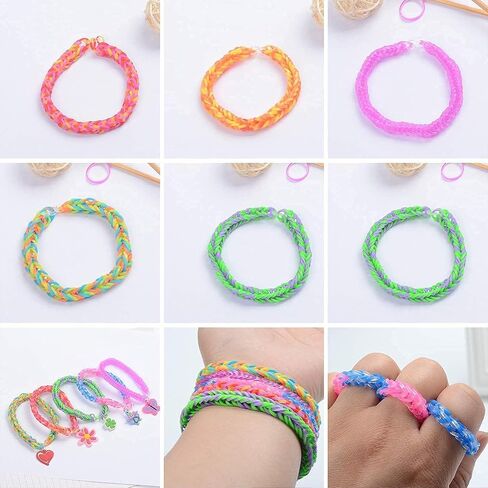 24 Colors Rubber Band Bracelet Kit, Bracelet Making Kit for Art and Craft, Rubberband Bracelets kit in Saudi Arabia