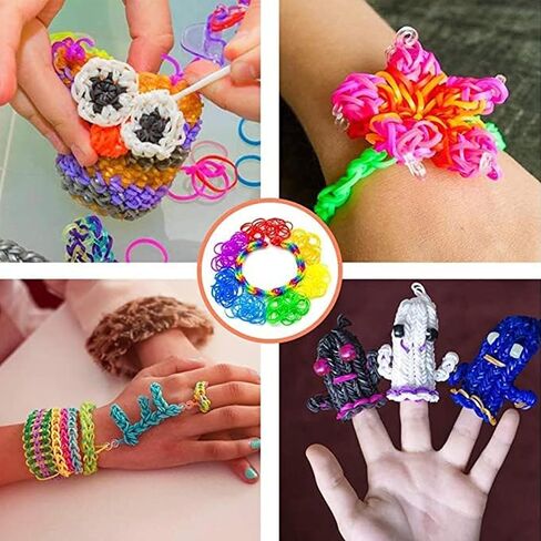 24 Colors Rubber Band Bracelet Kit, Bracelet Making Kit for Art and Craft, Rubberband Bracelets kit in Saudi Arabia