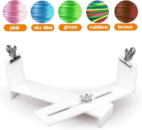 KWOYOS Bracelets Jig Maker, Adjustable Bracelet Braiding Tool with with 6 Colors Macrame Cords for Weaving DIY Craft Hand Bracelet Braiding Tools in Saudi Arabia