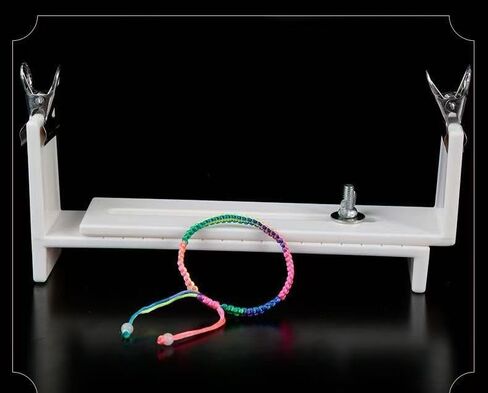 KWOYOS Bracelets Jig Maker, Adjustable Bracelet Braiding Tool with with 6 Colors Macrame Cords for Weaving DIY Craft Hand Bracelet Braiding Tools in Saudi Arabia