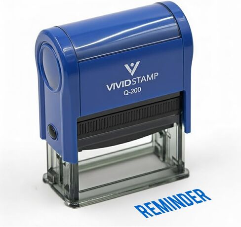 Reminder Self Inking Rubber Stamp (Blue Ink) - Medium in Saudi Arabia