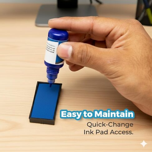Reminder Self Inking Rubber Stamp (Blue Ink) - Medium in Saudi Arabia