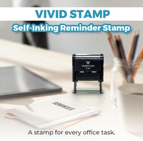 Reminder Self Inking Rubber Stamp (Blue Ink) - Medium in Saudi Arabia