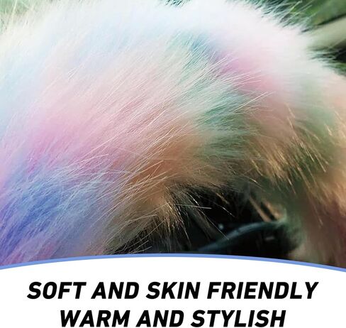 Fluffy Steering Wheel Cover, Winter Warmth Plush Steering Wheel Protector, Soft Comfortable Colorful Vehicle Interior for Women Girls Ladies, Universal 14.96" for Most Cars (Multicolored) in Saudi Arabia