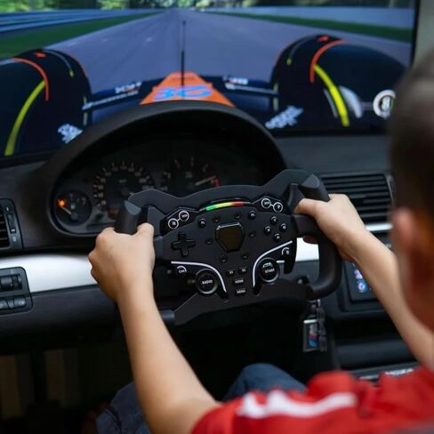 Generic Replacement Formula Steering Wheel Mod fit for MOZA Racing ES&ESX 280mm Wrapped with Rubber in Saudi Arabia