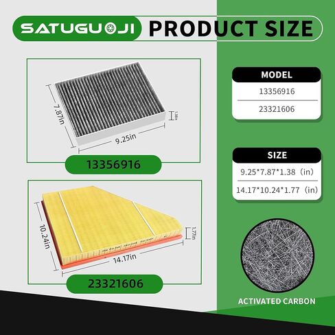 Cabin & Engine Air Filter Set Fits for Traverse 2018-2025, Blazer 2019-2025, Acadia 2017-2025, XT5 2017-2025, XT6 2020-2025, Replaces 23321606 13356916 CF11966 CA12166 in Saudi Arabia