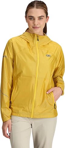 Outdoor Research Women's Helium Rain Jacket, Margarita, Medium in Saudi Arabia