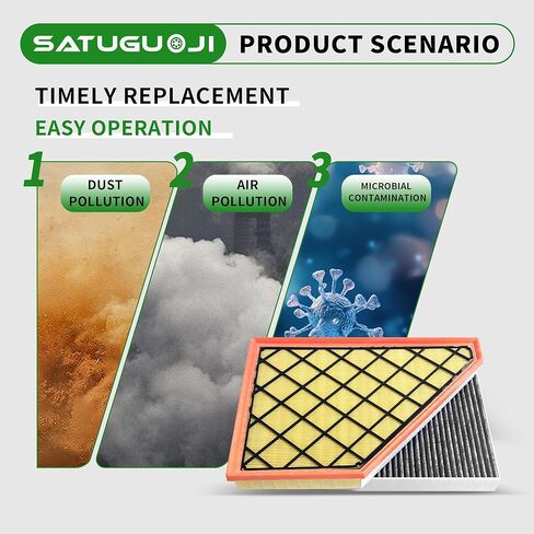 Cabin & Engine Air Filter Set Fits for Traverse 2018-2025, Blazer 2019-2025, Acadia 2017-2025, XT5 2017-2025, XT6 2020-2025, Replaces 23321606 13356916 CF11966 CA12166 in Saudi Arabia