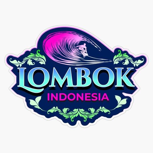 Lombok Indonesia Vinyl Sticker Waterproof Decal Laptop Wall Window Bumper Sticker 5" in Saudi Arabia