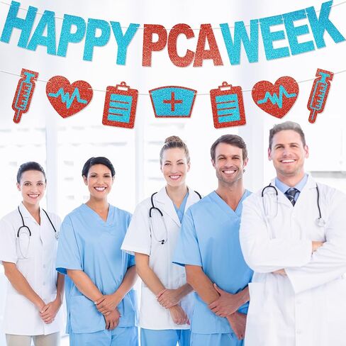 Happy PCA Week Banner - NO DIY Patient Care Assistant Party Decorations For PCA Week Appreciation Gifts Glitter in Saudi Arabia