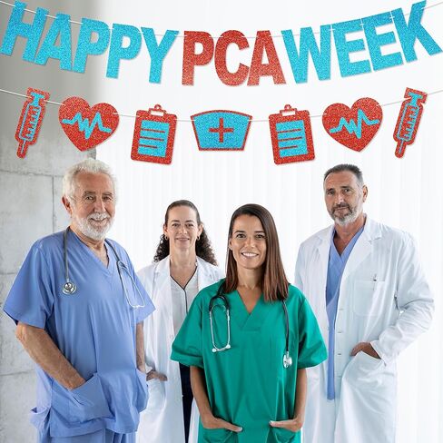 Happy PCA Week Banner - NO DIY Patient Care Assistant Party Decorations For PCA Week Appreciation Gifts Glitter in Saudi Arabia