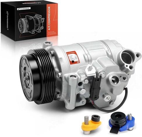A-Premium Air Conditioner AC Compressor with Clutch Compatible with BMW 3er 2004-2013, 5er 2005-2010, X1 2009-2015, 1er 2004-2013, Replace# 64526987863, 2483001930 in Kuwait