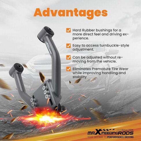 أذرع التحكم العلوية الأمامية من maXpeedingrods لسيارة Honda CR-V 1997-2001، -2 درجة إلى +3 درجة مجموعة ذراع الحدبة القابلة للتعديل in Kuwait