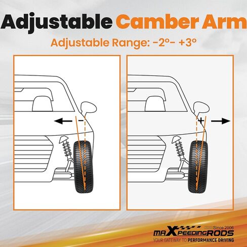 أذرع التحكم العلوية الأمامية من maXpeedingrods لسيارة Honda CR-V 1997-2001، -2 درجة إلى +3 درجة مجموعة ذراع الحدبة القابلة للتعديل in Kuwait