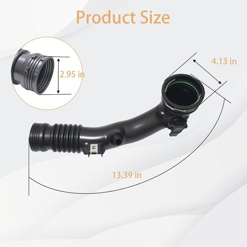Air Turbo Induction Pipe Rear Duct with Sensor Compatible with BMW 535i 640i xDrive Gran Coupe 740i 740Li ActiveHybrid 5 7 X5 X6 3.0L Air Intake Hose Replacement for 13717609811 SK121304 in Saudi Arabia