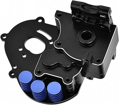 Aluminum Transmission Case Gearbox Housing Cover w/Motor Plate Upgrade Parts for 1/10 Slash 2WD Rustler Stampede Bandit 2WD RC Car, Replaces #3691. in Kuwait