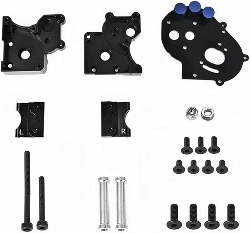 Aluminum Transmission Case Gearbox Housing Cover w/Motor Plate Upgrade Parts for 1/10 Slash 2WD Rustler Stampede Bandit 2WD RC Car, Replaces #3691. in Kuwait