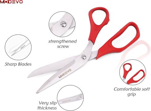 All-Purpose Scissors 3-Pack, Sharp 9-Inch Stainless Steel Kitchen Scissors for Home, Office & Crafting in Kuwait