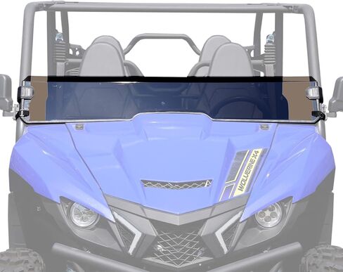 A & UTV PRO Dark Tinted Front Half Windshield for Yamaha Wolverine X2 X4 850,Lightly Dustproof Poly Window Heavy-Duty Anti-Glare half Windscreen for Yamaha Wolverine X2 / X4 2018-2020 Accessories in Kuwait