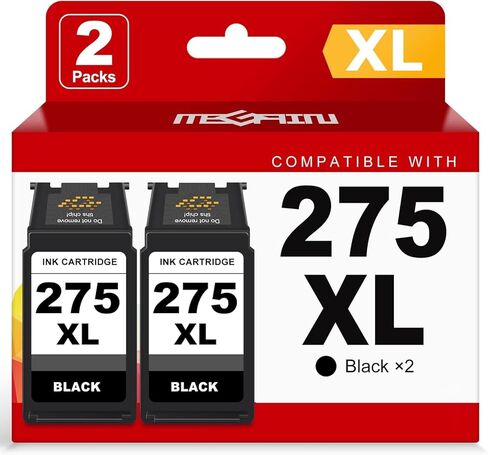 MEGAIN 275XL Ink Cartridges Replacement for Canon PG-275 275XL PG-275XL for Canon PIXMA Printer TS3500 TS3522 TS3700 TS3722 TR4700 TR4720 TR4722 Printers Ink Cartridge (2-Black Combo Pack, 2-Pack) in Saudi Arabia