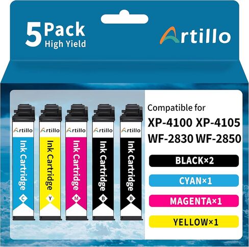 Remanufactured Ink Cartridge Replacement for Epson 212XL Ink Cartridges 212 T212 T212XL for Expression Home XP-4100 XP-4105 Workforce WF-2830 WF-2850 Printer (BMCY, 5 Pack) in Saudi Arabia