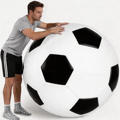 Giant Inflatable Soccer Balls 2 Pack, 31-Inch Large Blow Up Balls, Durable PVC, Outdoor Play, Beach Fun, Backyard Recreation, Summer Party Supplies, Ideal Gift for Adults in Kuwait