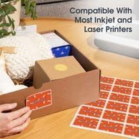 4" X 4" Square Printable Labels for Inkjet and Laser Printers - 30 Sheets, 120 Matte White Custom Stickers for Business Logos, QR Code Stickers, Product Labeling - Spartan Industrial Template S005 in Kuwait