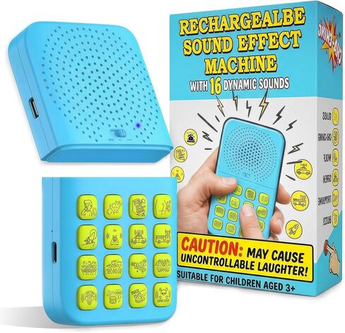 Rechargeable Sound Effects Machine with 16 Hilarious Sounds, Fart Noise Maker with Remote, 30ft Range, Funny Prank Toys, Cool Birthday Gifts for Kids Boys Girls Age 3-12 Years Old in Saudi Arabia