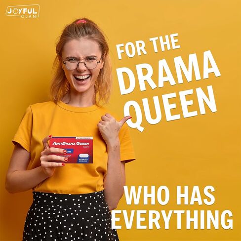 Anti Drama Queen Funny Gifts for Women or Teens, Jelly Bean Candy Prank Pill Box, Birthday Gift for Best Friend, Sister, Coworker, Teen Girl Gifts in Saudi Arabia
