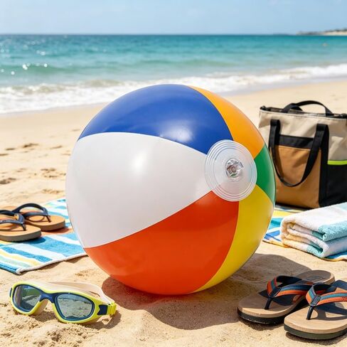 Inflatable Beach Balls, 12 Inch Rainbow Beach Ball Bulk, Beachball Inflatable Swimming Pool Beach Toys for Adults Kids Birthday Luau Summer Water Games Gifts Hawaiian Tropical Party Decorations in Saudi Arabia