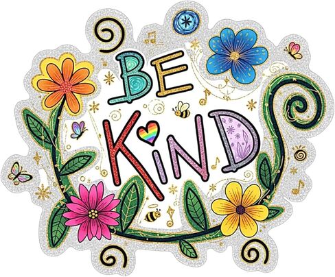 Be Kind Bumper Sticker 5 inch, Be Kind Car Decal, Removable Car Decals, Waterproof Decal for Waterbottle and Laptop – Indoor and Outdoor in Saudi Arabia