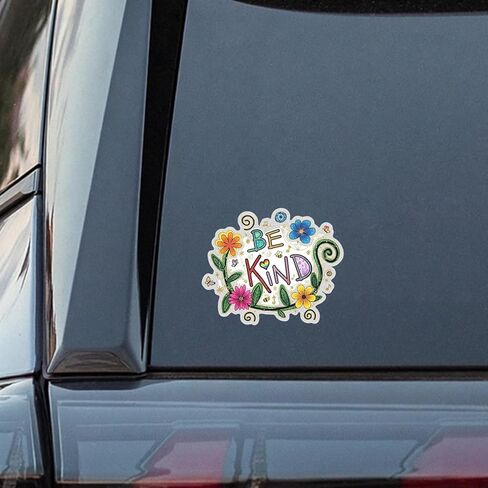 Be Kind Bumper Sticker 5 inch, Be Kind Car Decal, Removable Car Decals, Waterproof Decal for Waterbottle and Laptop – Indoor and Outdoor in Saudi Arabia