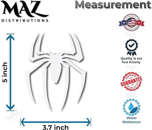 توزيعات MAZ - ملصق شبكة عنكبوت - ملصق من الفينيل على شكل شبكة العنكبوت للسيارة والشاحنات وسيارات الدفع الرباعي والشاحنات - للاستخدام الداخلي والخارجي للحائط - ملصق مقاوم للماء لأجهزة الكمبيوتر المحمول والآيباد والكوب - أسود وأبيض MAZ 441 in Kuwait