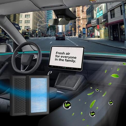 Cabin Air Filter Accessories for Tesla Model 3 Model Y(2016-2024/2025/2026 Juniper Highland),2 Pack HEPA Upgraded Replacement Filter 4-Stage Structure, Added Premium Activated Carbon in Kuwait