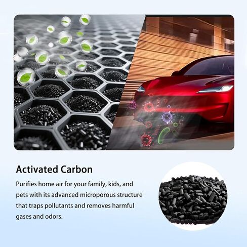 Cabin Air Filter Accessories for Tesla Model 3 Model Y(2016-2024/2025/2026 Juniper Highland),2 Pack HEPA Upgraded Replacement Filter 4-Stage Structure, Added Premium Activated Carbon in Kuwait