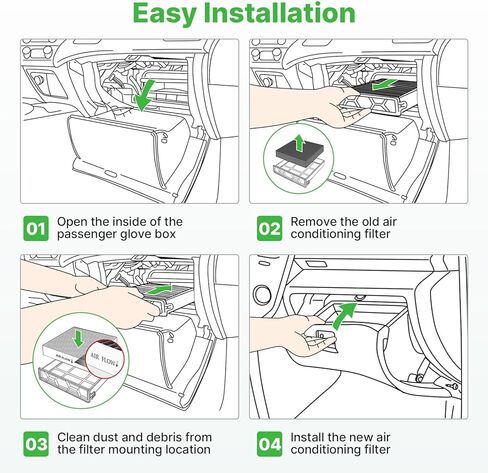Engine+Cabin Air Filters Set Fit for 2015-2016 Honda CR-V CRV Gas 2.4L Engine Air Filter Replacement CF10134 17220-5LA-A00 | 99% Filtration Efficiency | Easy Install in Saudi Arabia