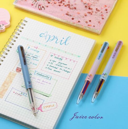 6 PCS 3-in-1 Multicolor Pens,0.5mm Colored Gel Pens,18 Colors Retractable Quick-Dry Ink Gel Pens Fine Point Smooth Writing Pens for Office, School Supplies in Saudi Arabia