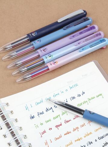 6 PCS 3-in-1 Multicolor Pens,0.5mm Colored Gel Pens,18 Colors Retractable Quick-Dry Ink Gel Pens Fine Point Smooth Writing Pens for Office, School Supplies in Saudi Arabia