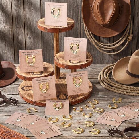 Shappy 20 Sets Good Luck Horseshoe Pocket Token Lucky Horseshoe Charm Coin with Blessing Cards Rope Western Rustic Metal Horse Gifts for St. Patrick's Day Wedding Iris Cowboy Cowgirl Party Favors in Kuwait