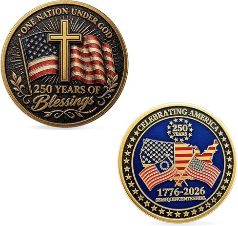 USA 250th Anniversary Commemorative Coin,Veterans Collectors and Coin Enthusiasts Gift,America 250th Gifts for Patriotic Men and Women in Saudi Arabia