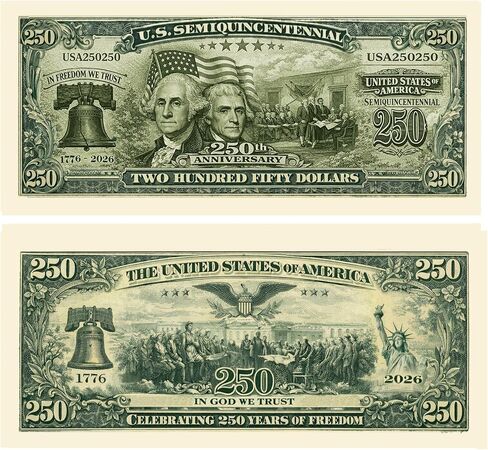 American Art Classics U.S. Semiquincentennial 250th Anniversary Commemorative Bank Note (100) in Kuwait