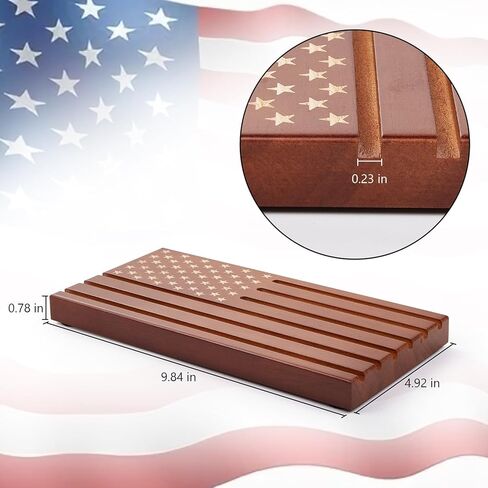 Challenge Coins Display Holder, Solid Wood Challenge Coin Stand, 6 Row Coins Display Holders Shelves, Gift for Husband Father Son Christmas in Saudi Arabia