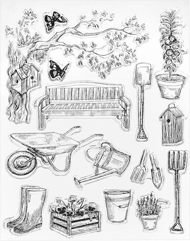 Transparent Silicone Stamps, 1 Pcs T1925 Farm Clear Stamps for Card Making Decoration DIY Scrapbooking Embossing Album Decor Craft, Clear in Kuwait