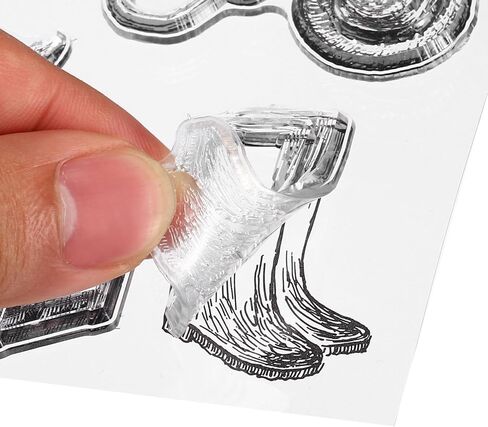 Transparent Silicone Stamps, 1 Pcs T1925 Farm Clear Stamps for Card Making Decoration DIY Scrapbooking Embossing Album Decor Craft, Clear in Kuwait